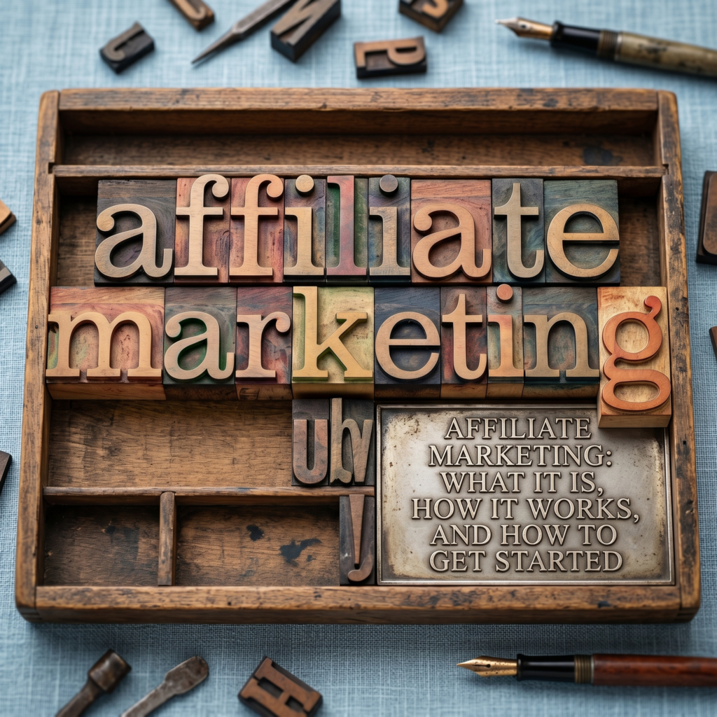 Affiliate Marketing what it is and how to get started Affiliate Marketing what it is and how to get started letters place in blocks on a wooden board