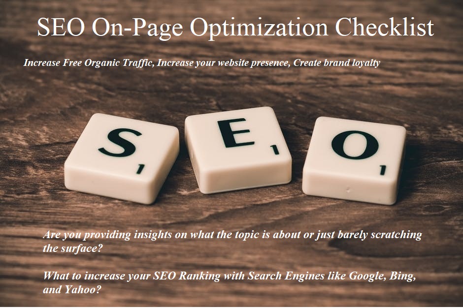 SEO On-Page Optimization Checklist