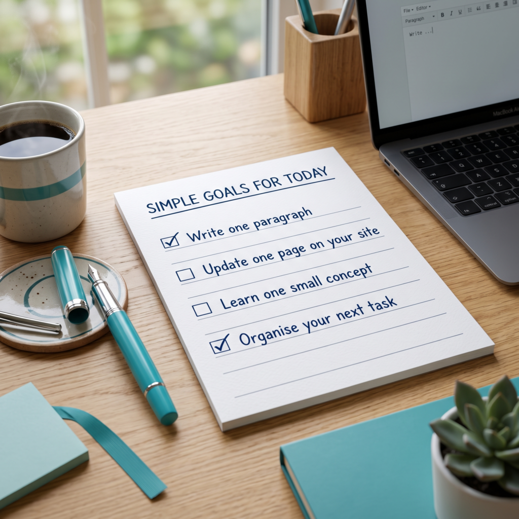 Stay motivated and consistent in your online business. 2 clear simple goals for staying motivated and consistent