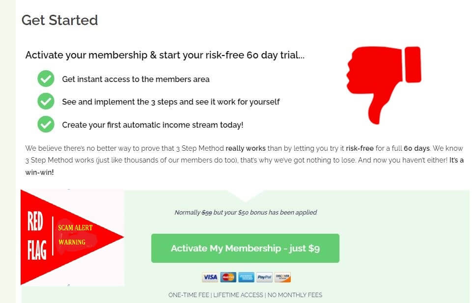 3 Step Method Scam Red Flags