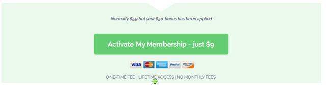 Activate membership for just $9