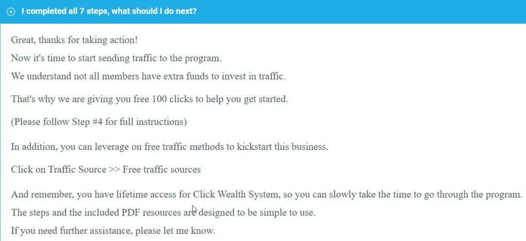 FAQ 2 For Click Wealth System.