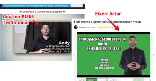 Fiverr Actor Sample 2 Using Fake Testimonials for Perpetual Income 365