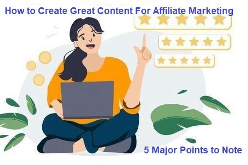 Woman sitting cross legged with laptop stating How to create content for affiliate marketing that ranks