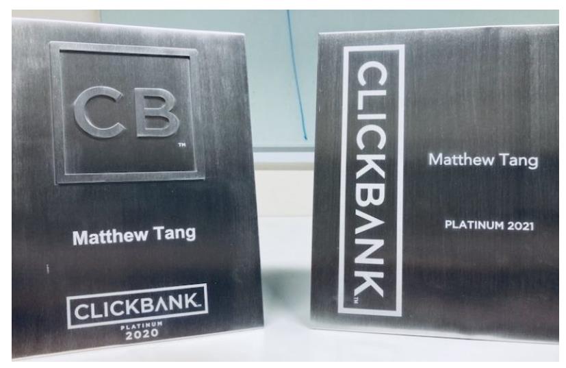 Matthew Tang ClickBank Awards 2020 & 2021