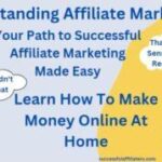 Image of Man and Woman thinking about Understanding Affiliate Marketing with light blue and yellow background