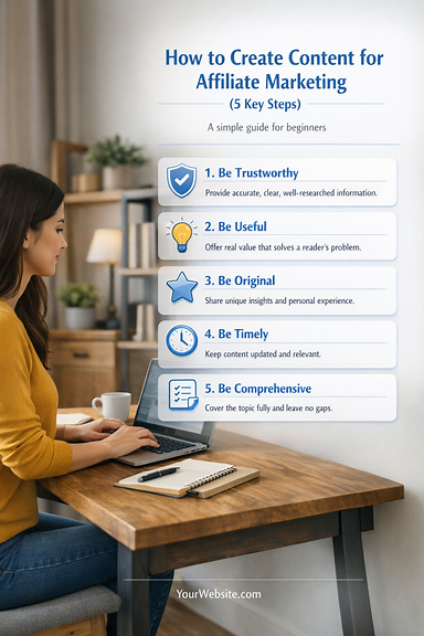 5 steps on how to create content for affilaite marketing